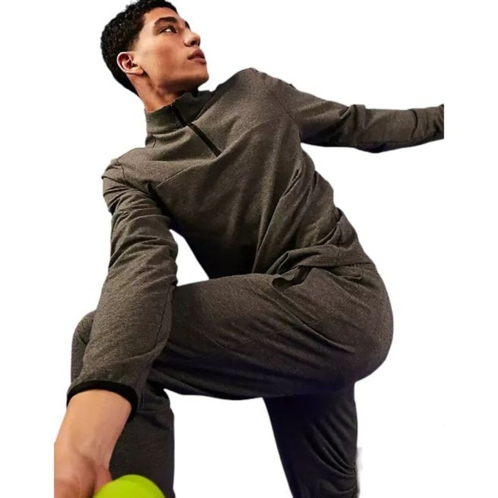 NWT ASOS 4505 icon muscle fit training sweatshirt with 1/4 zip in Charcoal Gray‎ - Picture 9 of 9